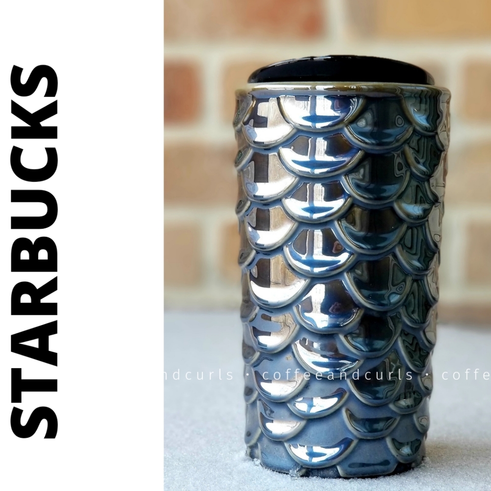 RARE SB Gun Metal Siren Scale Ceramic Tumbler NWT